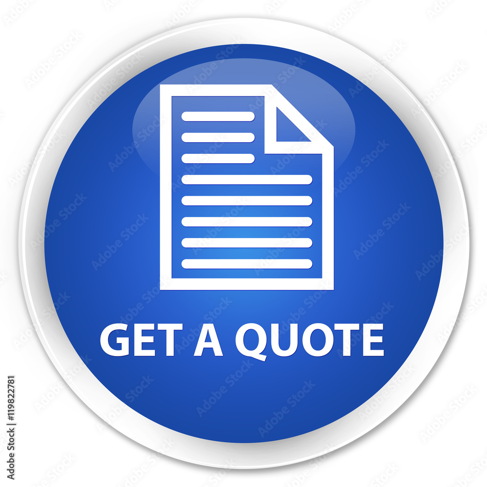 Get a quote (page icon) blue glossy round button Get a quote (page icon) blue glossy round button
