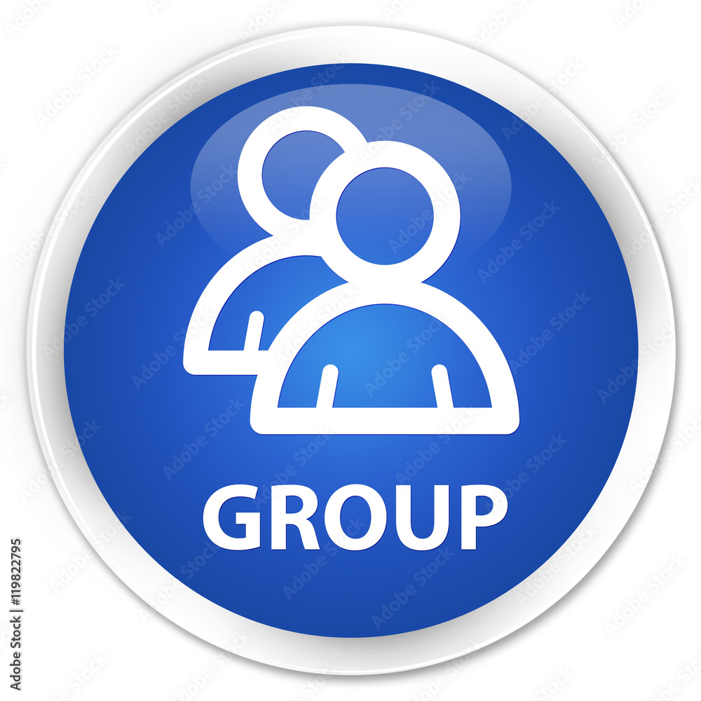 Group blue glossy round button Group blue glossy round button