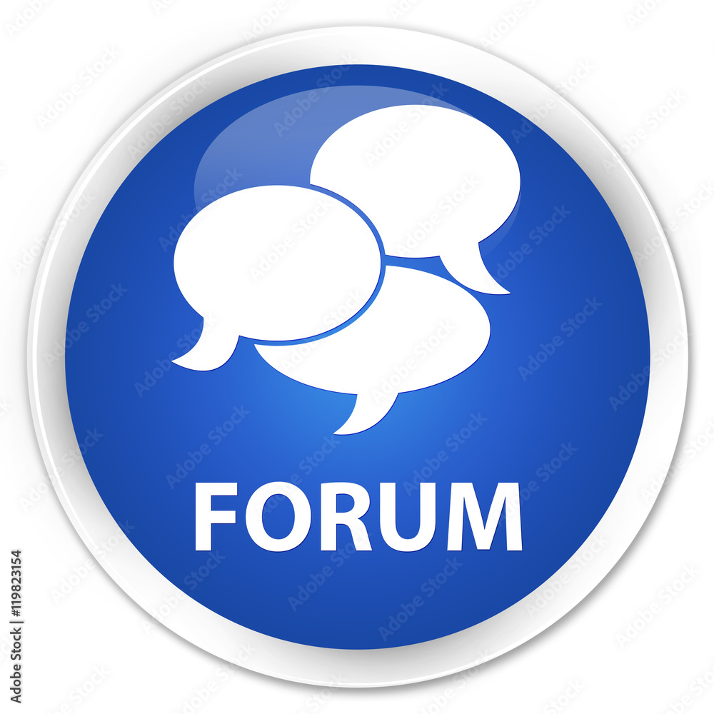 Forum (comments icon) blue glossy round button Forum (comments icon) blue glossy round button