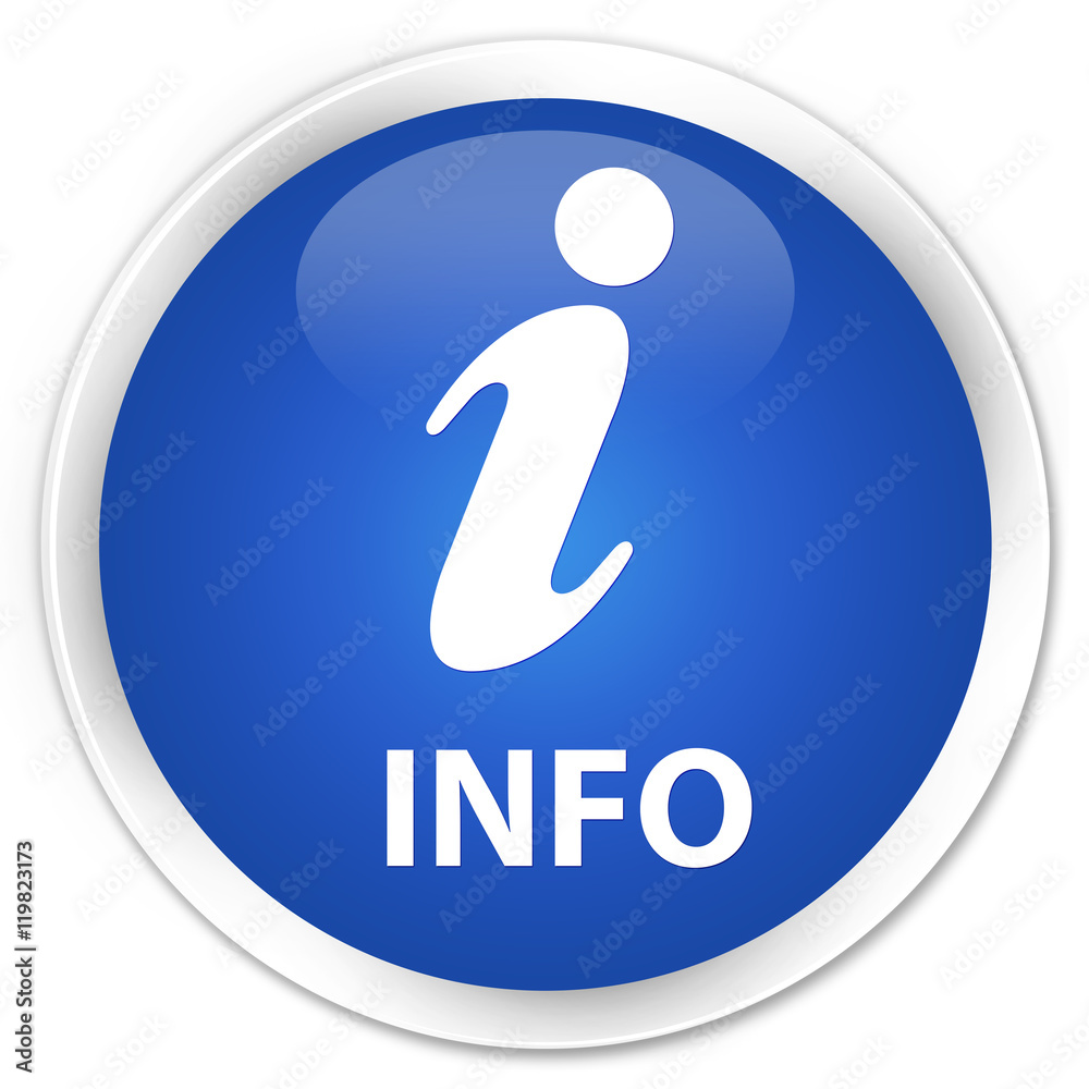 Info blue glossy round button Info blue glossy round button