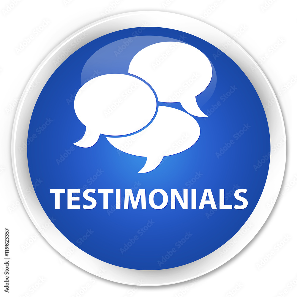 Testimonials (comments icon) blue glossy round button Testimonials (comments icon) blue glossy round button