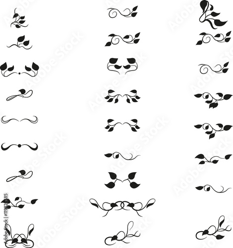 Retro text dividers set