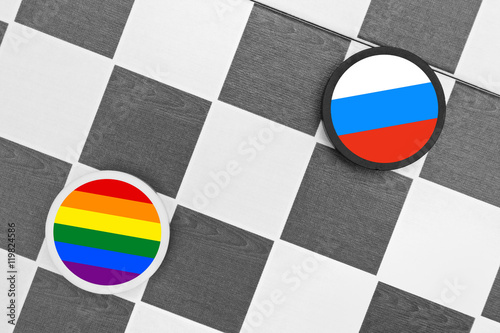 Принти на полотні Russia vs LGBT community - conflict between minority and russian society (conser