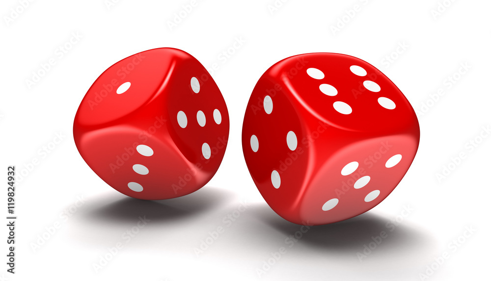 3d image of game dices. Image with clipping path 3d image of game dices. Image with clipping path