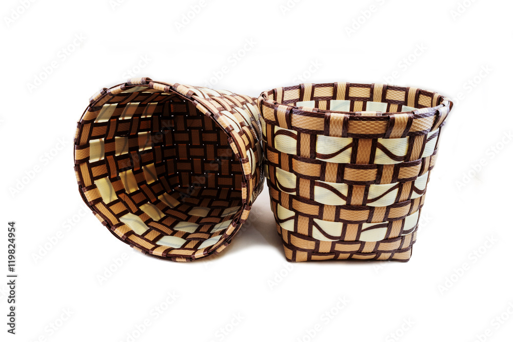 Basket weave, isolated, white background