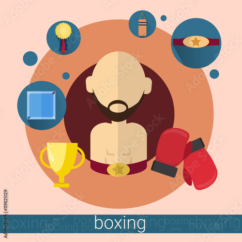 Boxer Man Boxing Icon