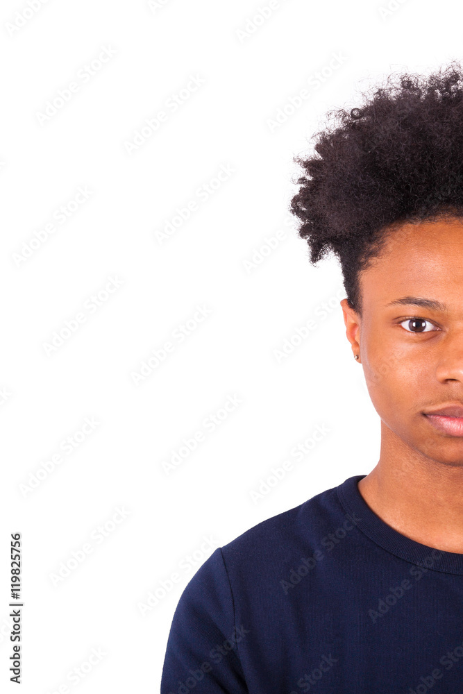 Happy young african american man isolated on white background - Happy young african american man isolated on white background -