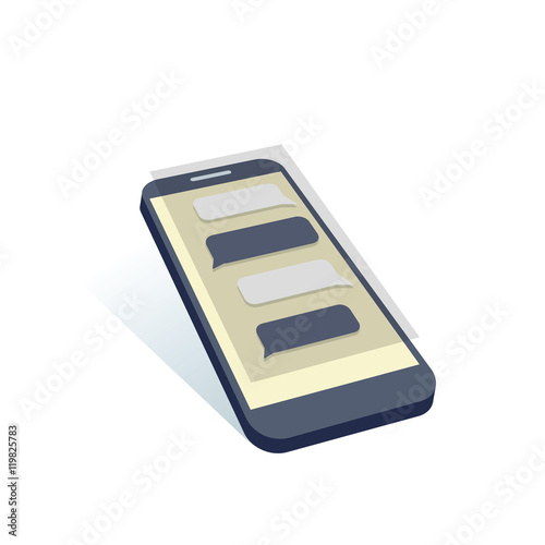 mobile texting vector