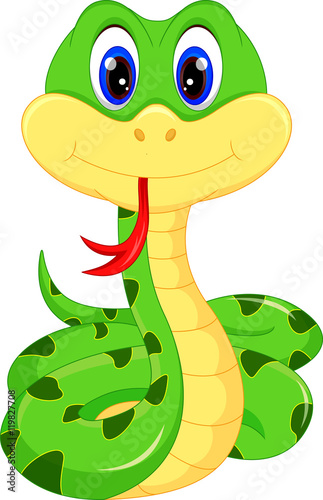 Cute snake cartoon © lawangdesign
