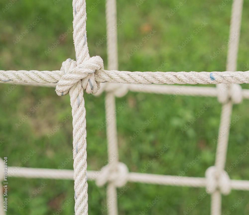 Rope tied in a knot, Children in playground.
Rope tied in a knot, Children in playground.
