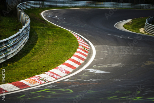 View from the pole position in a racetrack. © areporter