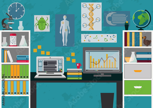 Scientist's work place:  how scientist´s office looks like