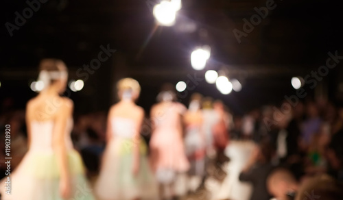 Fashion runway out of focus. The blur background