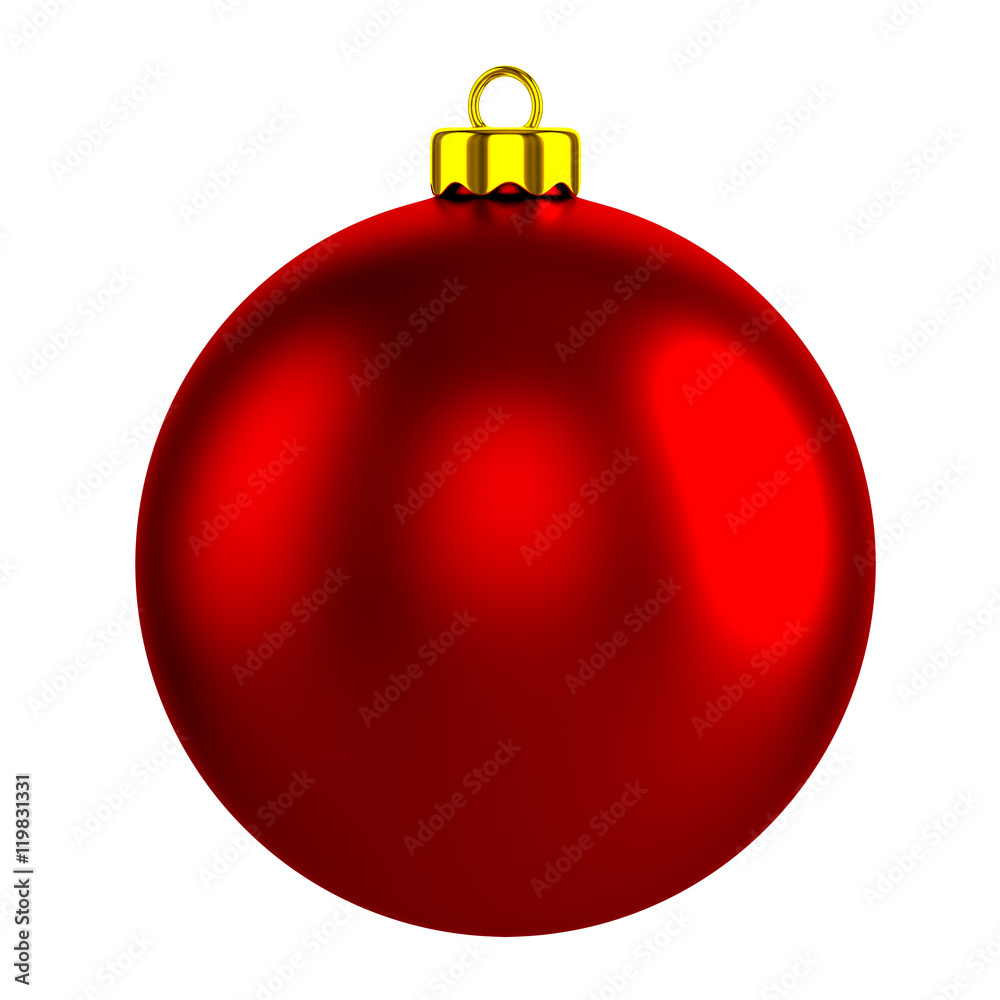 Red Christmas Ball Isolated on white Red Christmas Ball Isolated on white