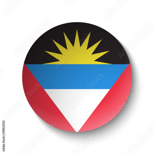 Free Download White paper circle with flag of Antigua & Barbuda. Abstract illustration - GFXLoad