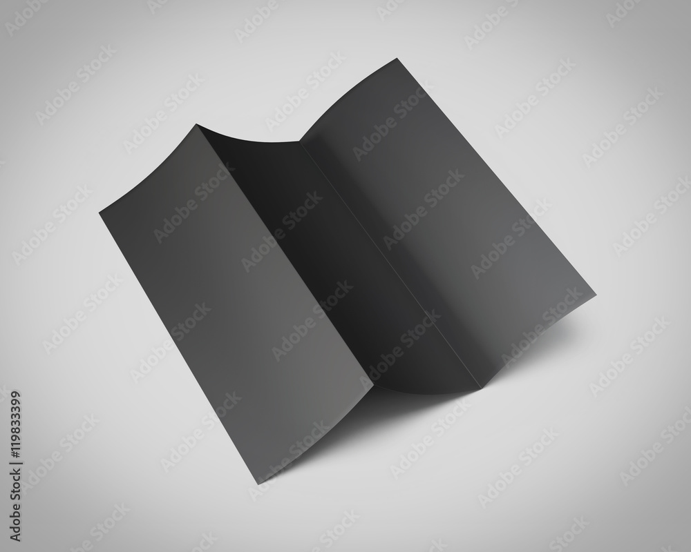 Template paper brochure on gray background Template paper brochure on gray background
