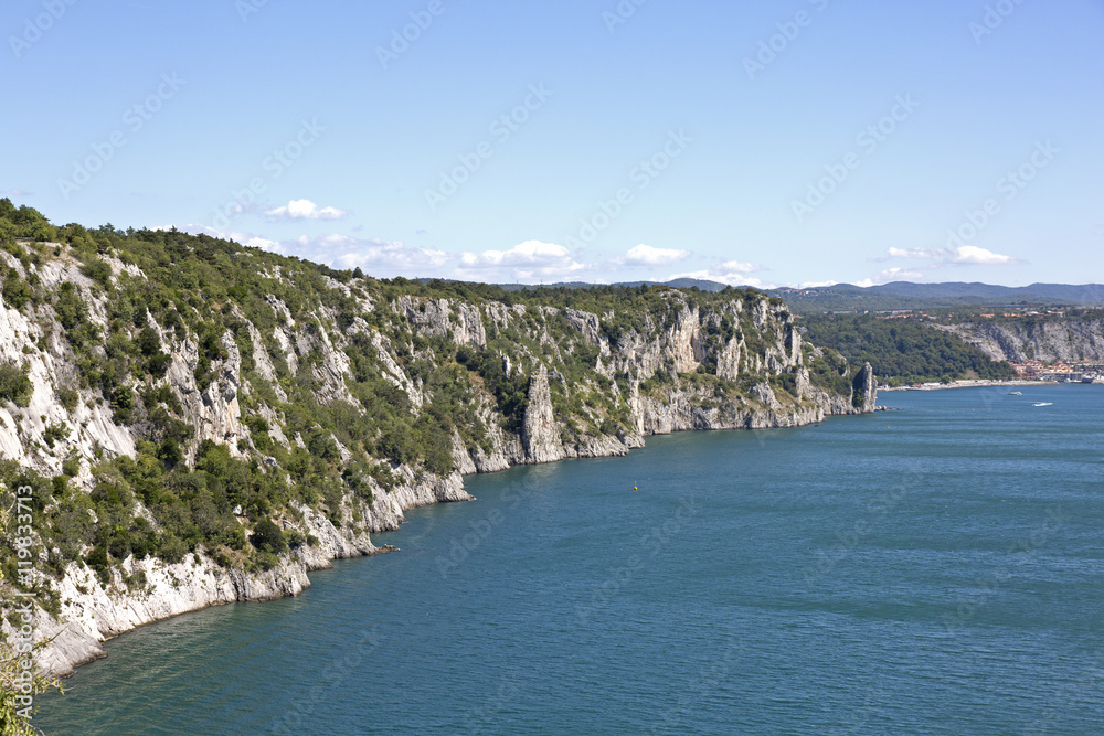 The famous Duino cliffs, Trieste, Italy