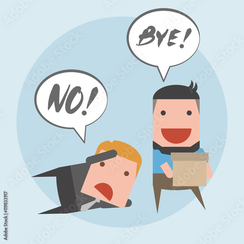 Quit from job.