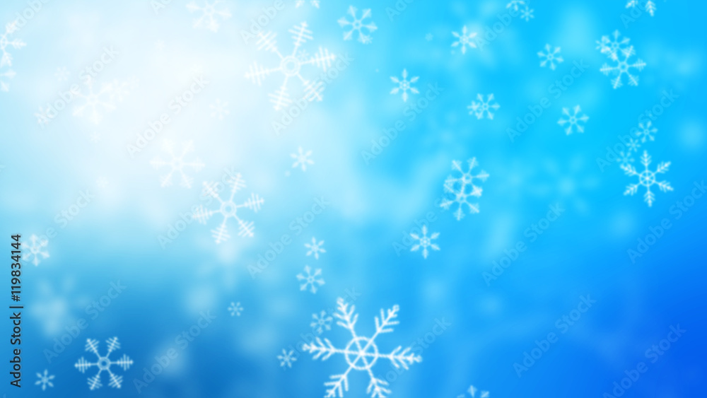 Snowflakes falling background