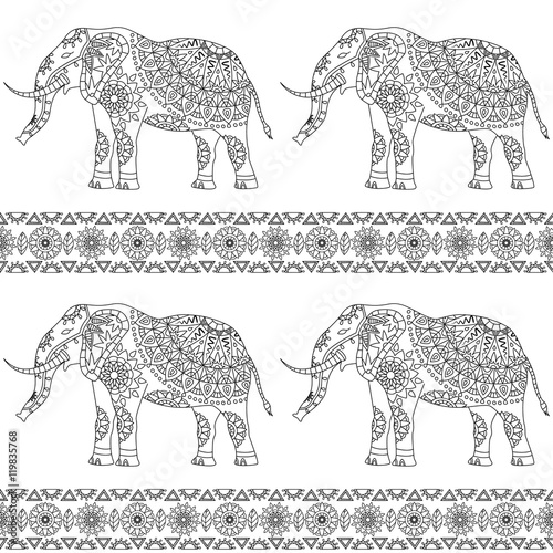 elephant ethnic pattern 3