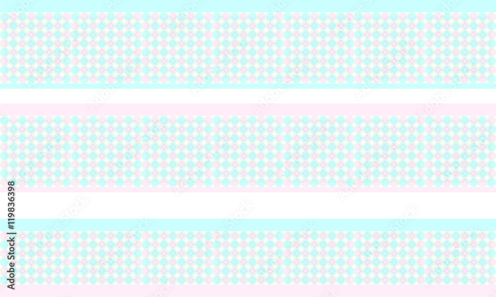 Elegant decorative border made up of polygons clear blue and rose