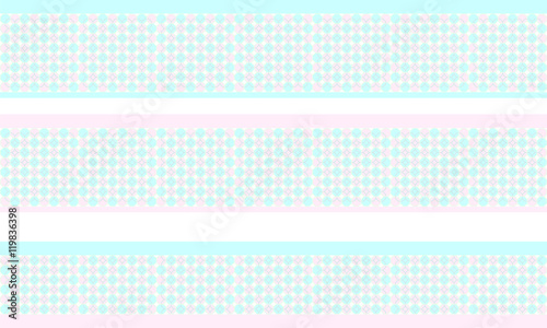 Elegant decorative border made up of polygons clear blue and rose