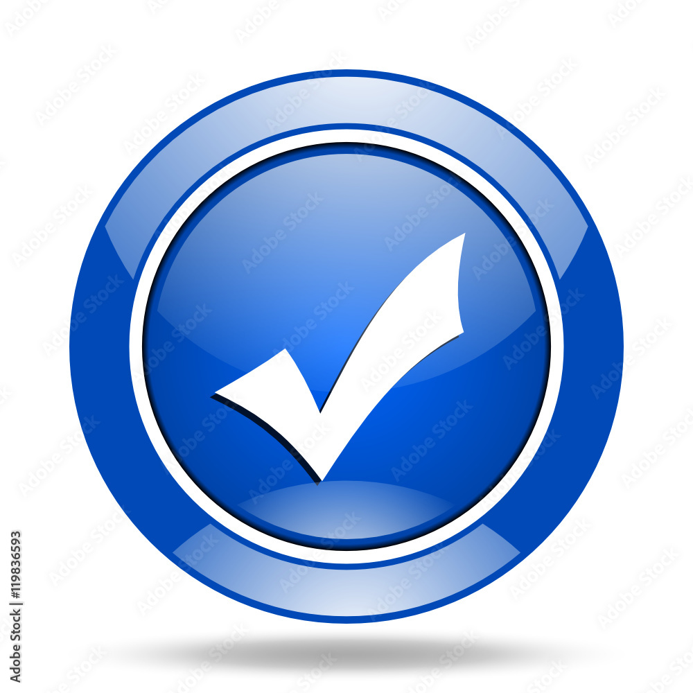 Blue glossy vector icon Blue glossy vector icon