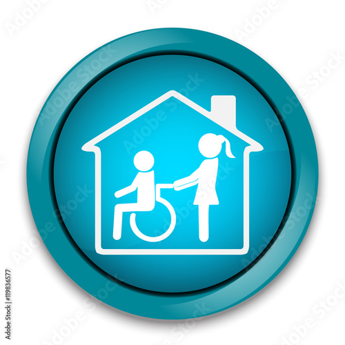 Disabled care, Nursing home sign icon