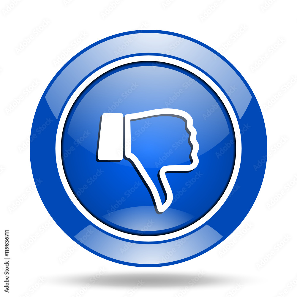Blue glossy web unlike vector icon Blue glossy web unlike vector icon