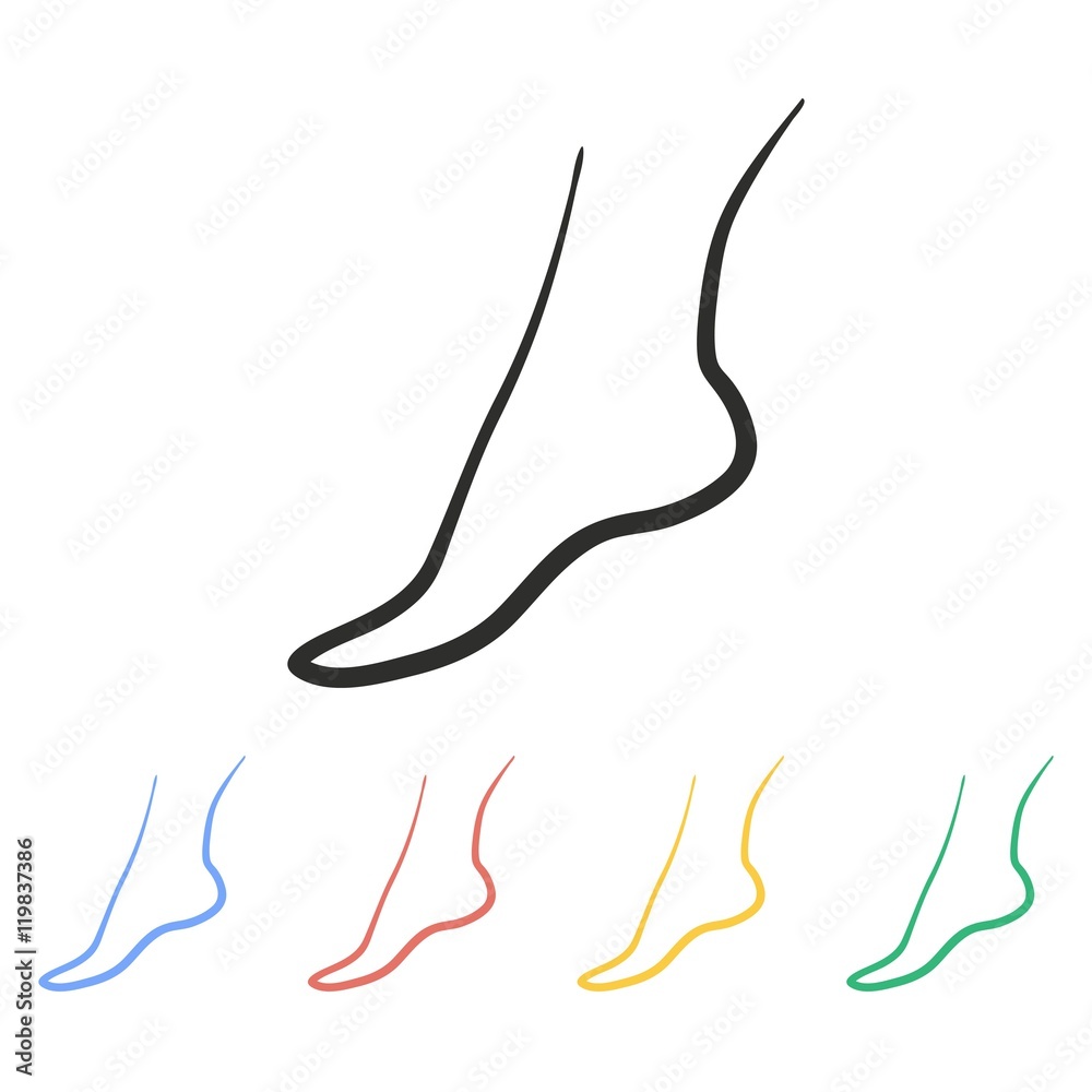 Foot - vector icon.