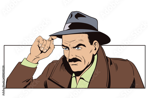 Detective of classic crime films.