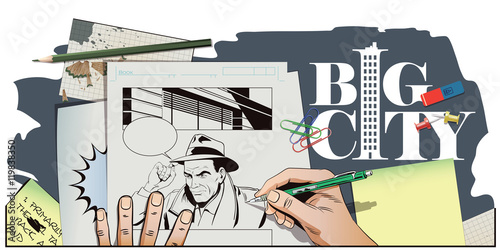 Detective of classic crime films.