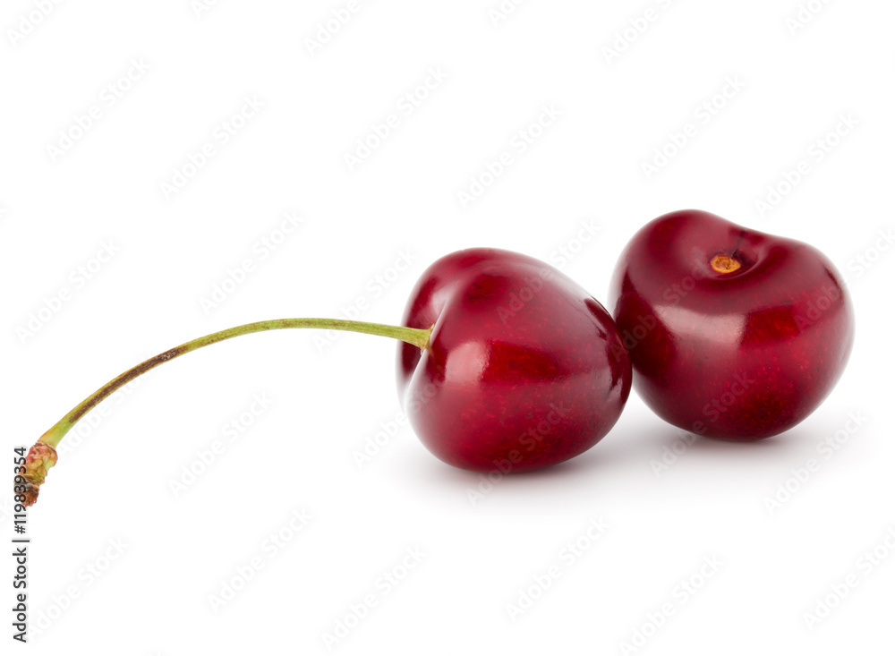 Sweet cherry berries isolated on white background cutout Sweet cherry berries isolated on white background cutout