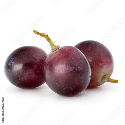 Red grape berry bunch isolated on white background cutout