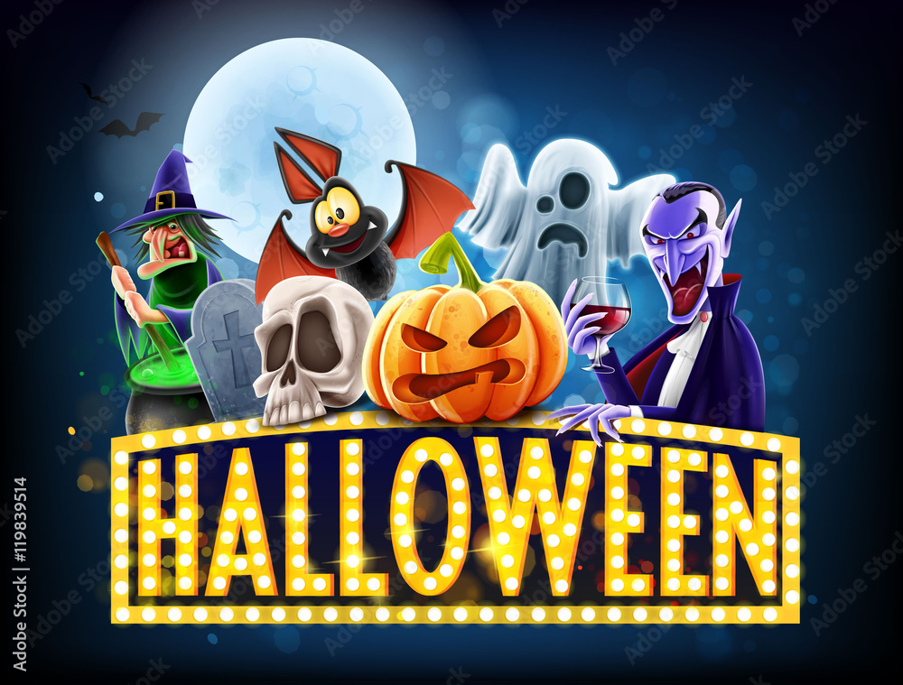 Obraz premium halloween illustration