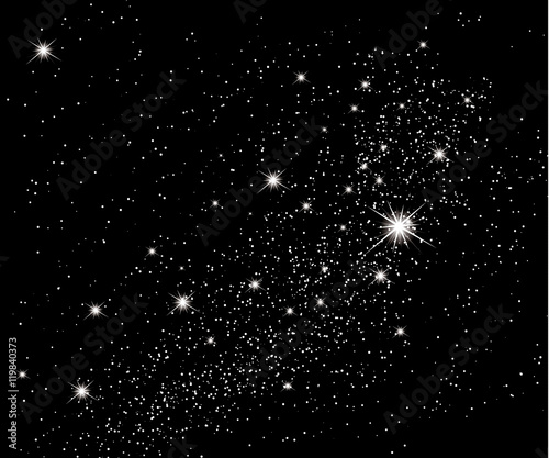 Stars in the sky. Vector background.