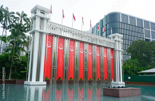Photography Festival arch that is located in front of the main entrance of the Istana Park