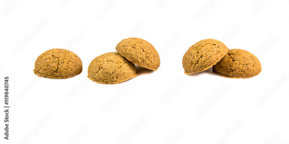 Five ginger nuts in a row