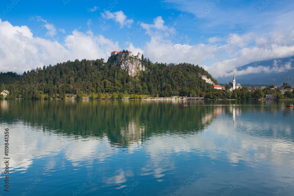 Famous castle on the Bled lake