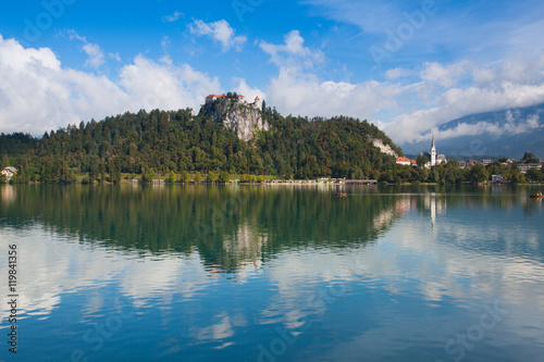 Famous castle on the Bled lake