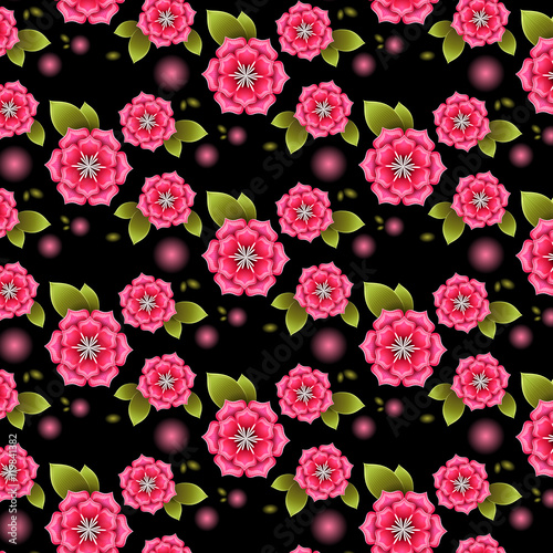 Elegant background filled with flowers of sakura