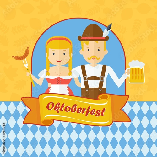 oktoberfest bavarian couple