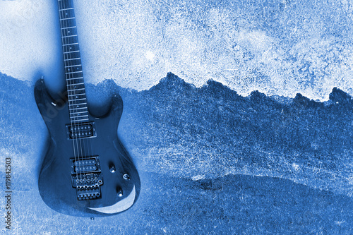 Abstract Water Color Guitar Background