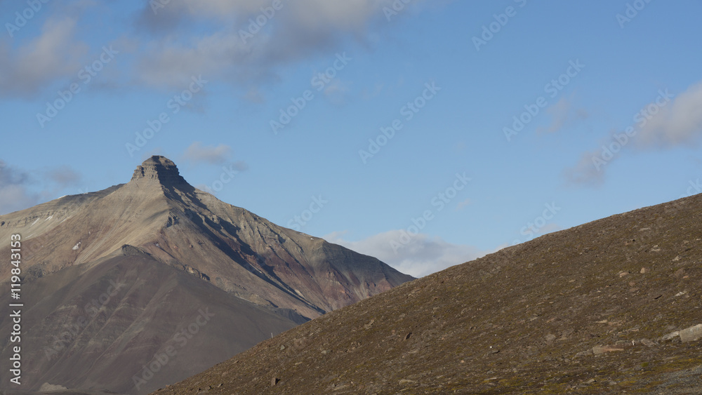 Pyramid mountain at Svalbard, Spitzbergen