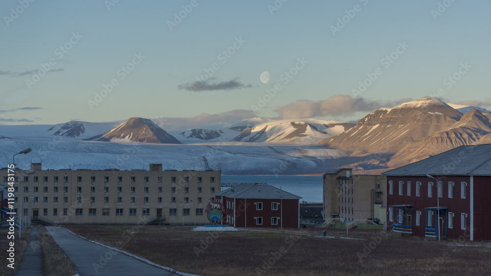 Pyramiden settlement. Svalbard