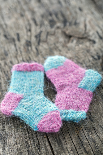 Two small woolen socks