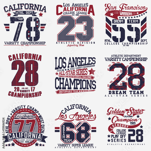 set of tee shirt print designs