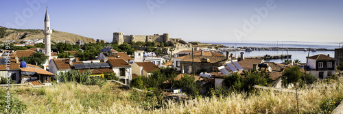 Panoramic view of Bozcaada Island and Tenedos medieval castle