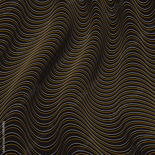 A black and orange optical illusion. Vector Illustration
