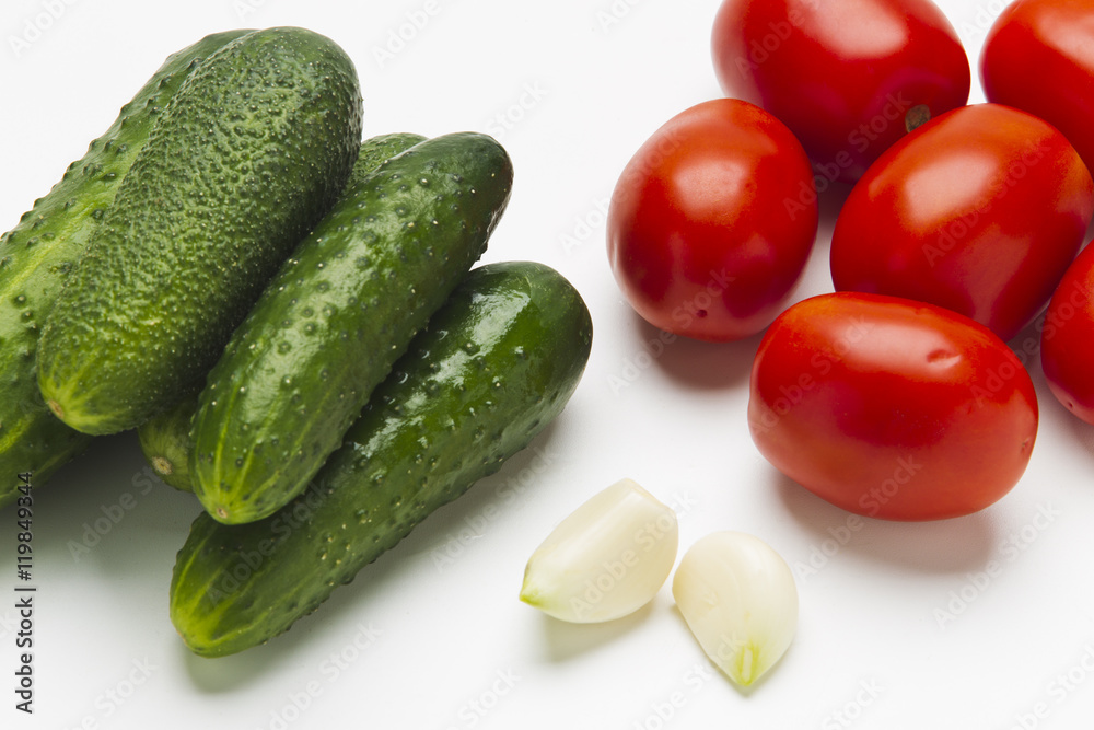 Fresh vegetables on a white background Fresh vegetables on a white background